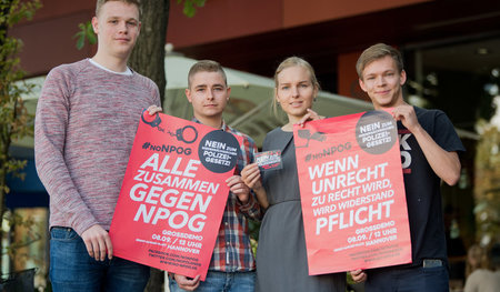 Ein breites Bündnis mobilisiert zur Demo. Im Bild (v. l. n. r.):... Ein breites Bündnis mobilisiert zur Demo. Im Bild (v. l. n. r.):...