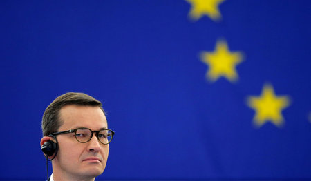 Pokert am Verhandlungstisch in Brüssel: Polens Premier Mateusz M...