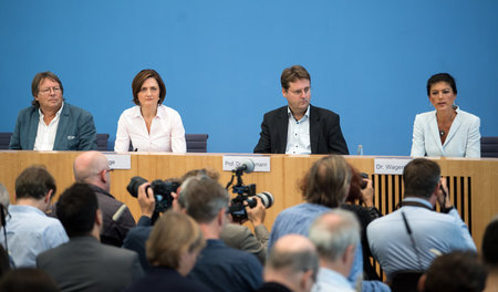 Sahra Wagenknecht (Linke), Bernd Stegemann, Autor und Dramaturg,...