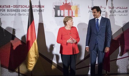 Sie schielt auf sein Flüssiggas: Bundeskanzlerin Angela Merkel m...