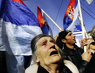 Nein zum albanisch-völkischen Neustaat – Serben am Montag in Kos...
