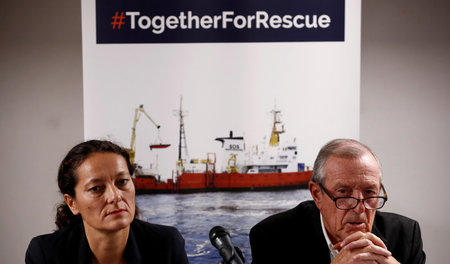 Pressekonferenz von SOS Méditerranée mit Sophie Beau und Francis...