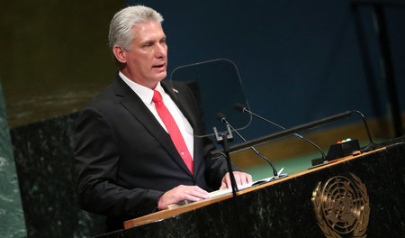Deutliche Worte gegen Wettrüsten: Kubas Präsident Miguel Díaz-Ca...