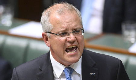 Der australische Regierungschef Scott Morrison im Parlament (10....