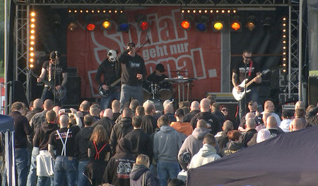 NPD-Event im Jahr 2017 in der thüringischen Kleinstadt Leinefeld...