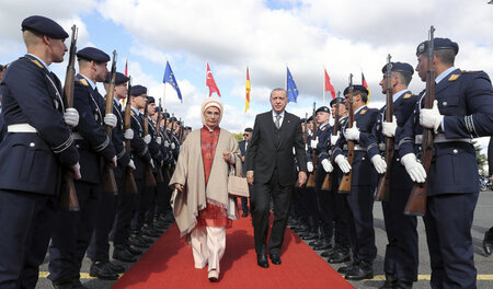Empfang mit allen Ehren: Der Staatsbesuch des türkischen Präside...