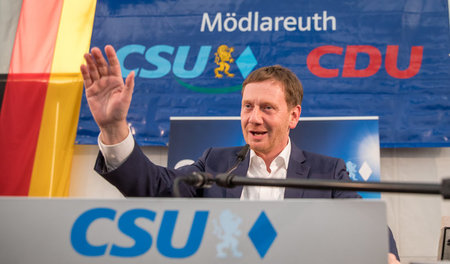 Michael Kretschmer (CDU), Ministerpräsident von Sachsen, am »Tag...