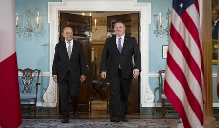 Gemeinsam gegen Teheran: US-Außenminister Michael Pompeo und sei...