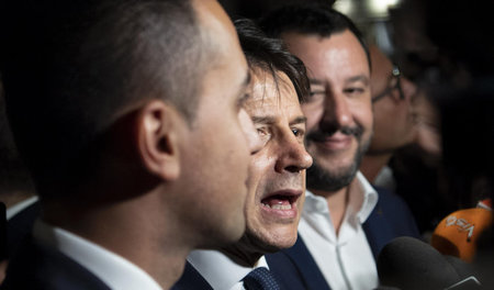 Italiens Wirtschaftsminister Luigi Di Maio, Ministerpräsident Gi...