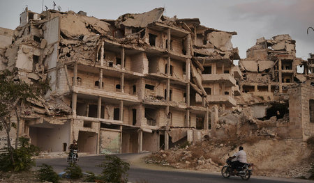 Die Stadt Ariha in der Provinz Idlib, Syrien (Ende September 201...