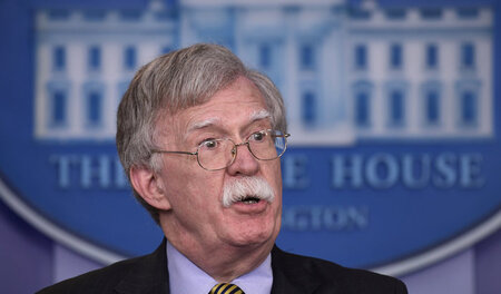 Donald Trumps Sicherheitsberater John Bolton am 3. Oktober in Wa...