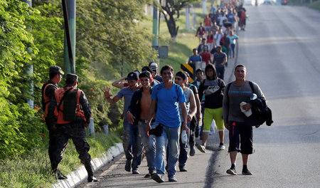 Auf dem Weg in die Vereinigten Staaten: Flüchtlinge in guatemalt...