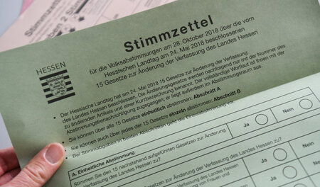 Stimmzettel für die Volksabstimmung am vergangenen Sonntag