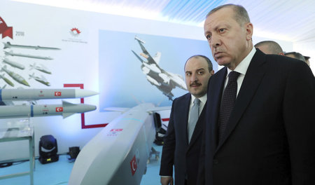 Der türkische Präsident Recep Tayyip Erdogan am Mittwoch in Anka...