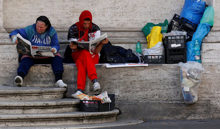 Obdachlose am 15. September in Rom