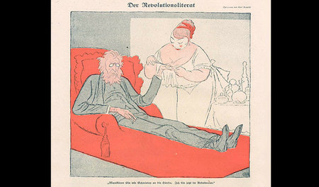 Karikatur der Literaten in der Rätebewegung in der Zeitschrift S...