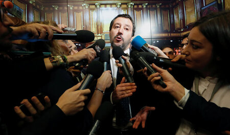 Italiens Vizepremierminister und Chef der regierenden Lega, Matt... Italiens Vizepremierminister und Chef der regierenden Lega, Matt...