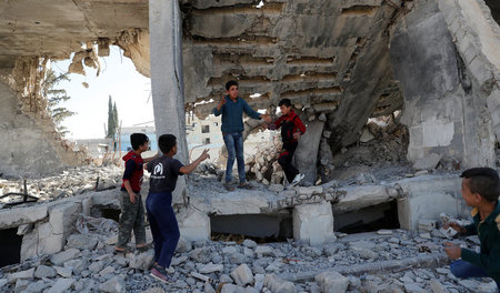 Kobani im Oktober 2017. Luftschläge der USA folgten hier den Ang...