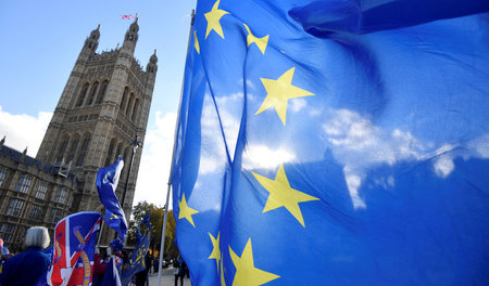Demonstration gegen den Austritt Großbritanniens aus der EU am 1...