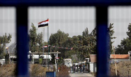 Grenzübergang zwischen Syrien und Israel auf den Golanhöhen