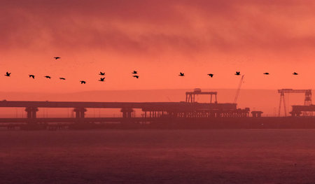 Die Brücke über die Meerenge von Kertsch (26. November 2018)