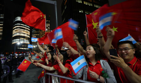 Fans des chinesischen Präsidenten Xi Jinping in Buenos Aires (29...