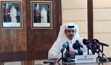 Der katarische Energieminister Saad Al-Kaabi am Montag in Doha Der katarische Energieminister Saad Al-Kaabi am Montag in Doha