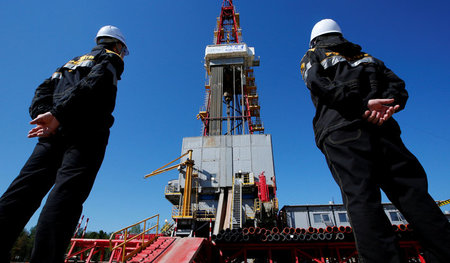 Ölbohranlage des russischen Staatskonzerns Rosneft am 4. August ...