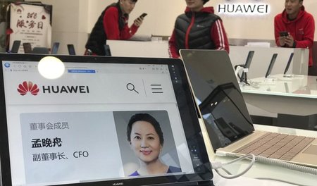 Porträtfoto der inhaftierten Huawei-Managerin Meng Wanzhou