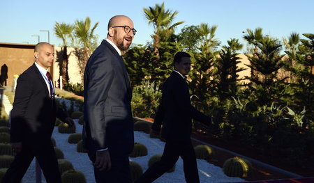 Belgiens Ministerpräsident Charles Michel in Marrakesch auf dem ...
