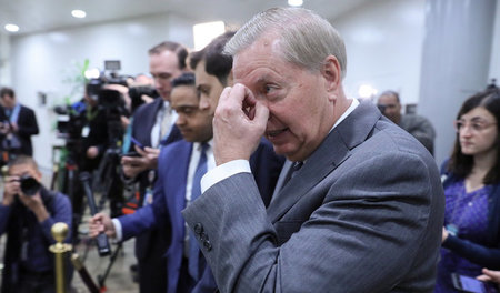 Der republikanische Hardliner und US-Senator Lindsey Graham bei ...