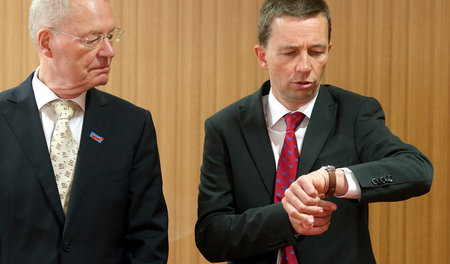 Hans-Olaf Henkel und der frühere AfD-Parteivorsitzende Bernd Luc...