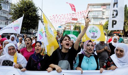 HDP-Unterstützer bei einer Demonstration im September in Istanbu...