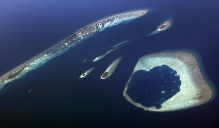 Die Malediven sind nicht das einzige Stück Land, das im Meer ver...
