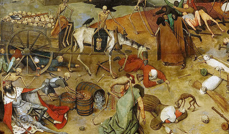 Ausschnitt aus dem Gemälde »Triumph des Todes« (1562) von Pieter...