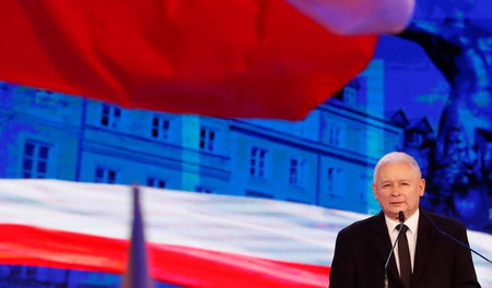 Regierender ohne Posten: Jaroslaw Kaczynski beim Kongress der vo...