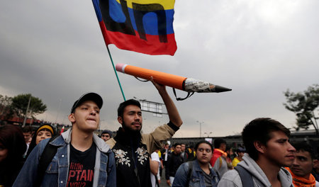 Bildungsproteste in der kolumbianischen Hauptstadt Bogotá (15.11...
