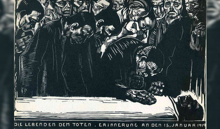 Käthe Kollwitz: Gedenkblatt für Karl Liebknecht, 1920