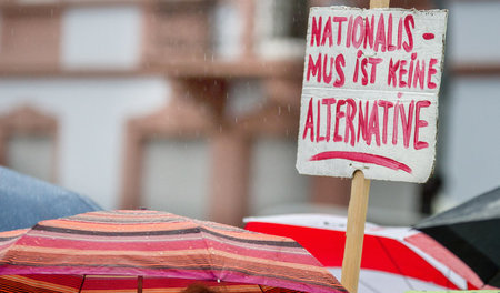 Demonstration gegen AfD-Landesparteitag in Baden-Württemberg (Ar...