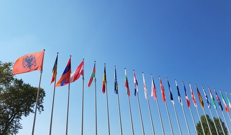 Die Flaggen der Mitglieder des Europarats Die Flaggen der Mitglieder des Europarats