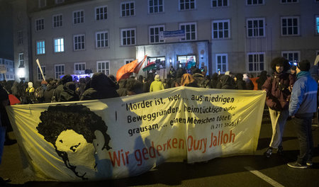 Demonstration in Gedenken an Oury Jalloh am 7. Januar 2019 in De...