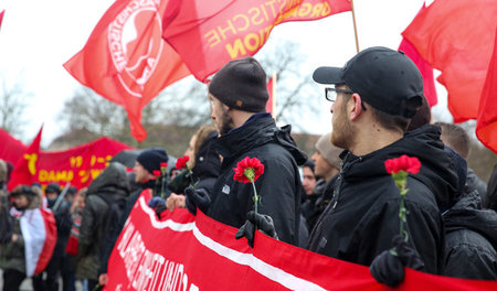 Demonstration in Berlin anlässlich des 100. Jahrestags der Ermor...