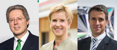 Georg Schaeffler,Susanne Klatten,Stefan Quandt von links nach re