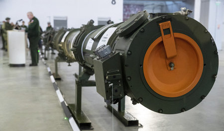 Der neue Marschflugkörper vom Typ 9M729 wird in der Nähe von Mos...