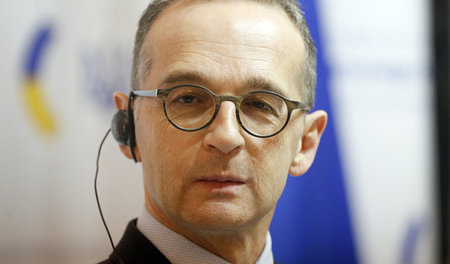 Heiko Maas (hier am 18. Januar auf einer Pressekonferenz in Kiew... Heiko Maas (hier am 18. Januar auf einer Pressekonferenz in Kiew...