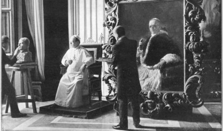 Papst Pius XI. bei der Arbeit an seinem Vermächtnis (Vatikan, o....