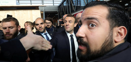 Treuer Begleiter: Alexandre Benalla (l.) und Frankreichs Präside