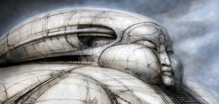Der Schweizer Künstler Hans Rudolf »HR« Giger schuf diesen Entwu...