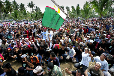 MILF-Anhänger bei einer Generalversammlung ihrer Organisation in... MILF-Anhänger bei einer Generalversammlung ihrer Organisation in...