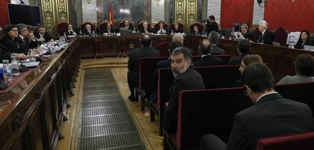 Prozess in Madrid: Jordi Cuixart und seine Mitstreiter stehen un...